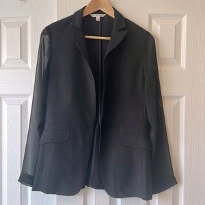 CAbi blazer with sheer sleeves